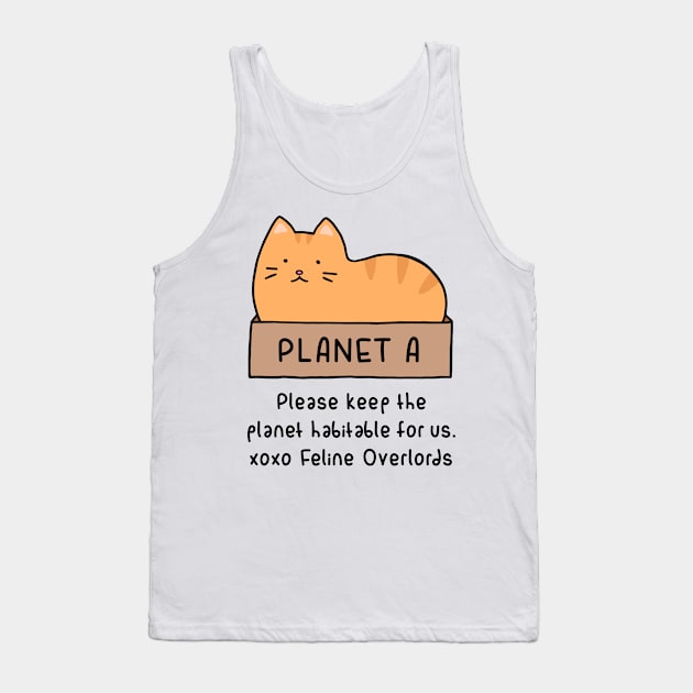 Orange Cat - Habitable Planet (White) Tank Top by ImperfectLife